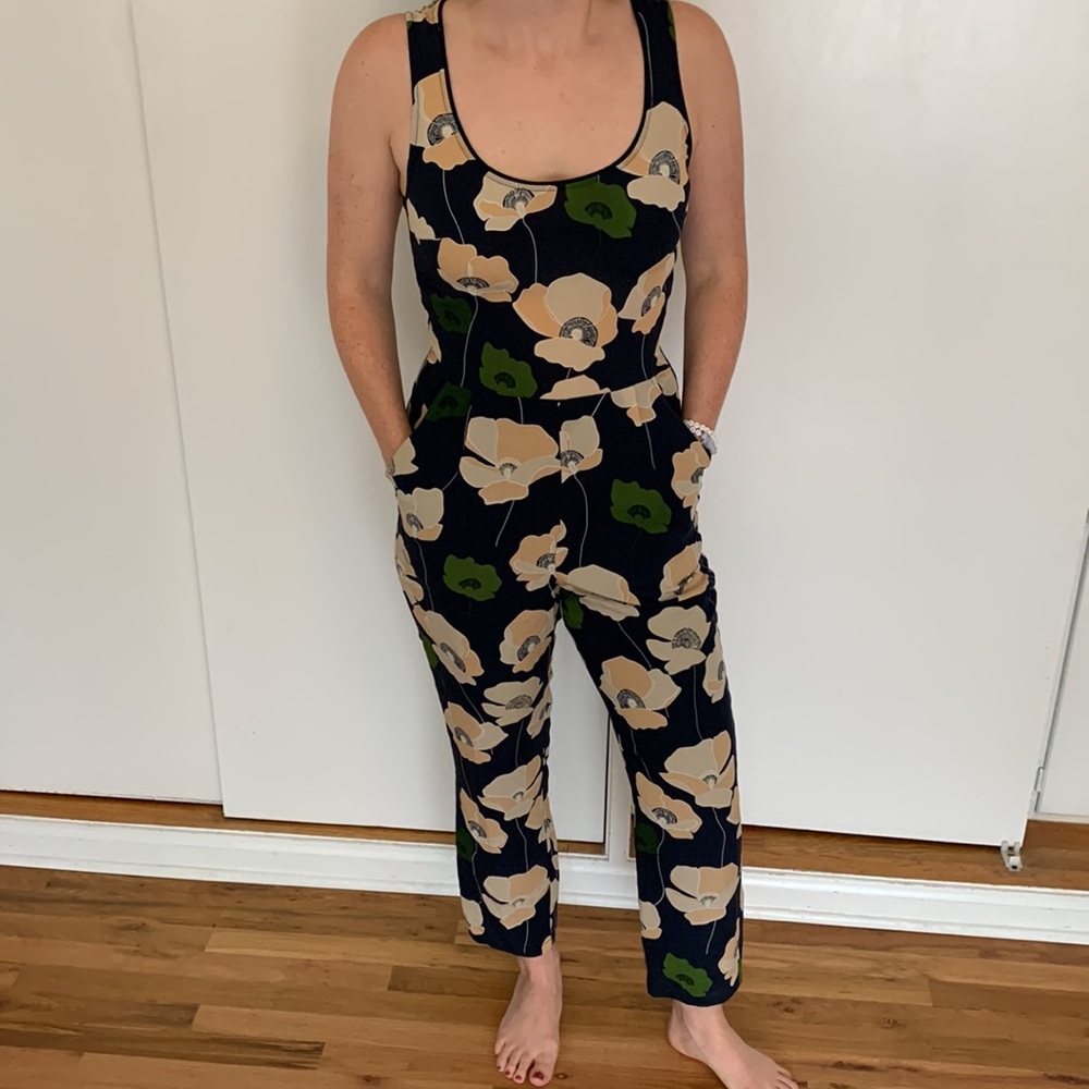 Anthropologie Harlyn 100% silk jumpsuit
